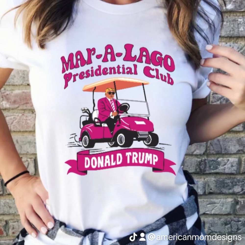 Donald Trump Pink Make America Great Again T-Shirt, womenswear